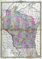 Wisconsin State Map, Fond Du Lac County 1893